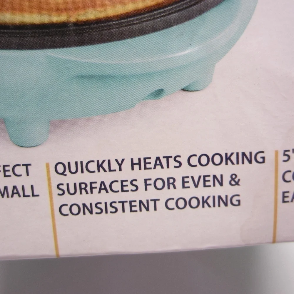Nostalgia MyMini Personal Electric Waffle‎ Maker, MWF5TL  Teal Blue